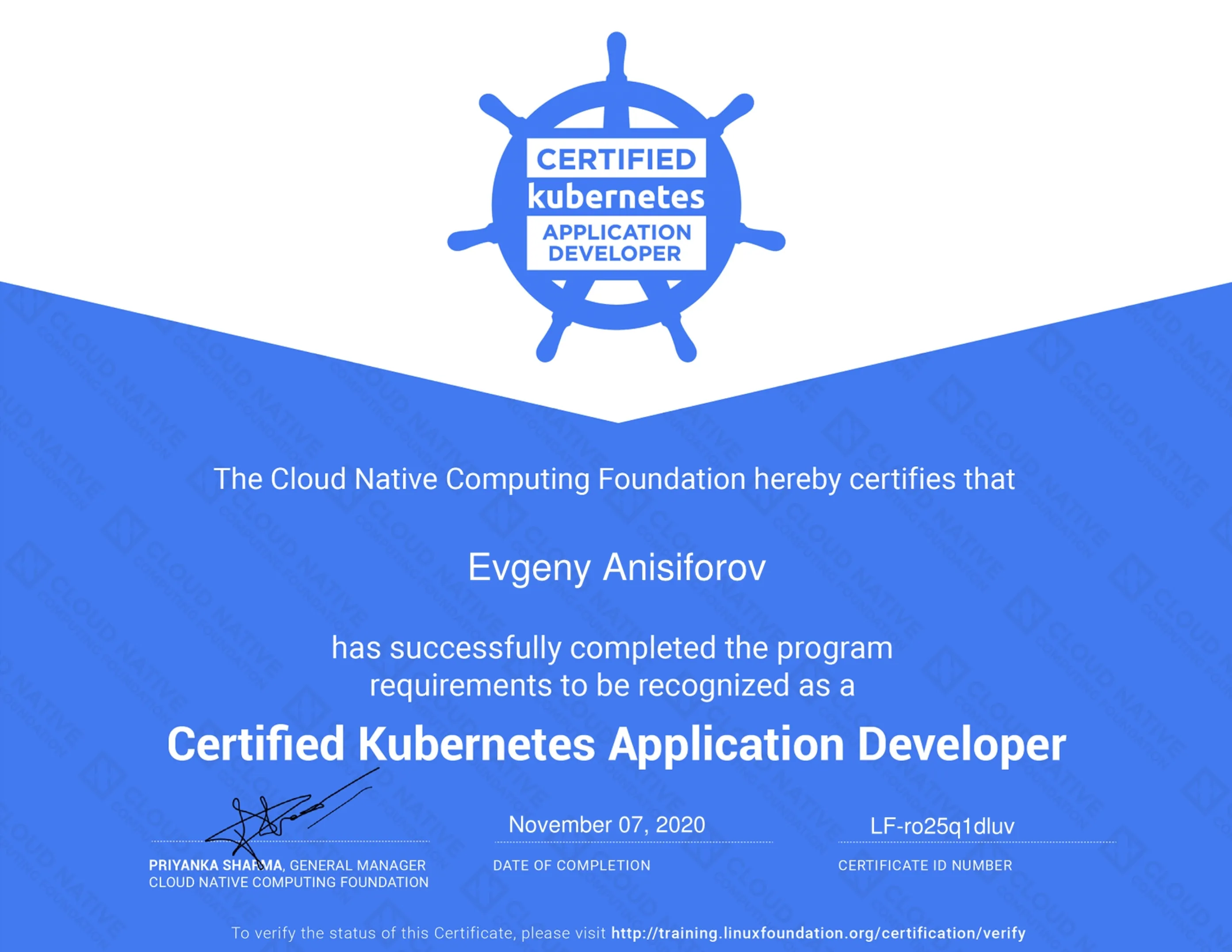 Certified Kubernetes Application Developer